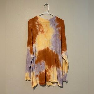 Free People - We The Free Oversized Tie-Dye Long Sleeve Shirt